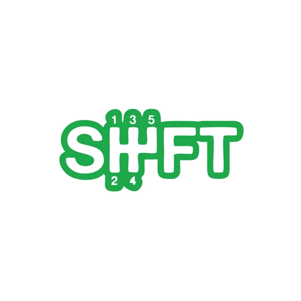 Shift Vites Sticker 17x17 Cm Yeşil ürün görseli 1