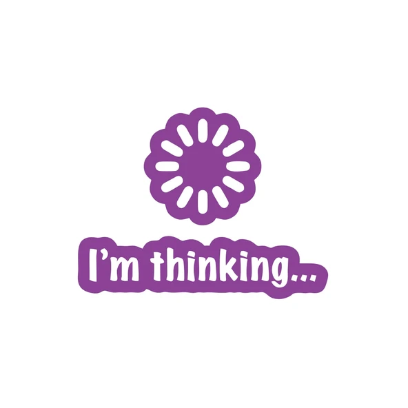 İm Thinking Sticker 17x17 Cm Mor ürün görseli 1