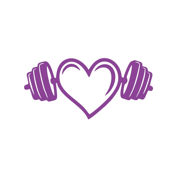 Love GYM Sticker 17x17 Cm Mor ürün görseli 1