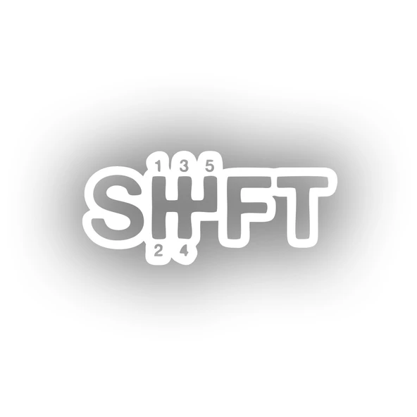 Shift Vites Sticker 17x17 Cm Beyaz ürün görseli 1