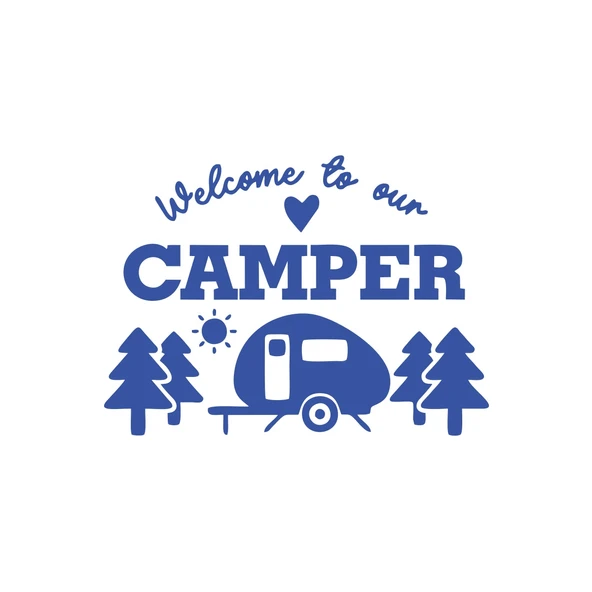 Camper Sticker 17x17 Cm Mavi ürün görseli 1