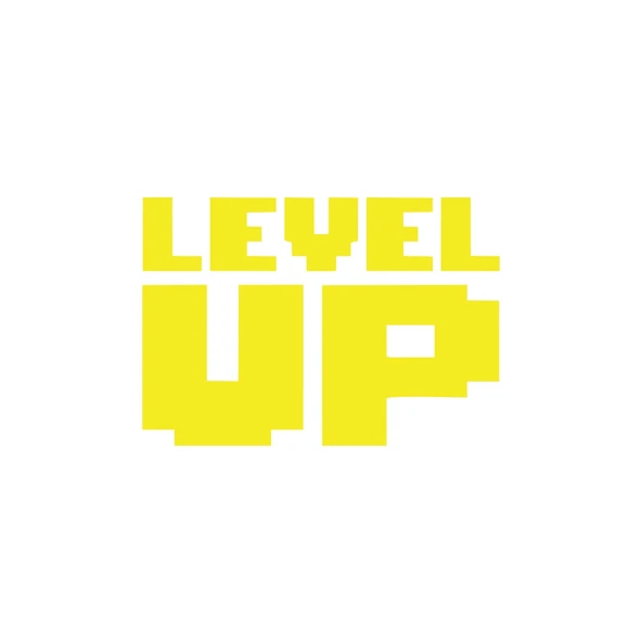 Level Up Sticker 17x17 Cm Sarı ürün görseli 1