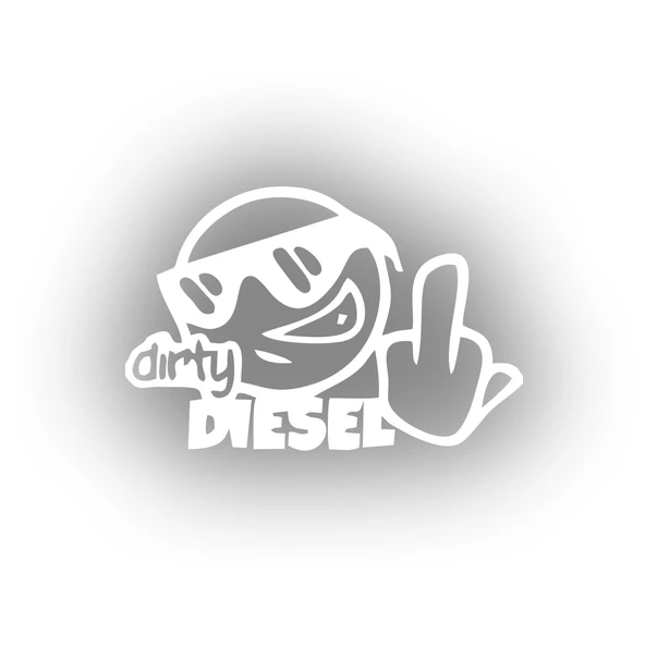 Dirty Diesel Sitcker 17x17 Cm Beyaz ürün görseli 1
