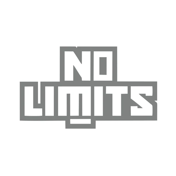 No Limit Sticker 17x17 Cm Gri ürün görseli 1