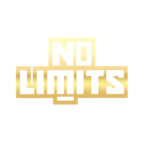 No Limit Sticker 17x17 Cm Gold ürün görseli 1
