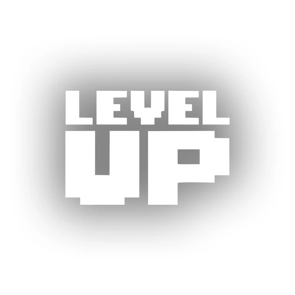 Level Up Sticker 17x17 Cm Beyaz ürün görseli 1