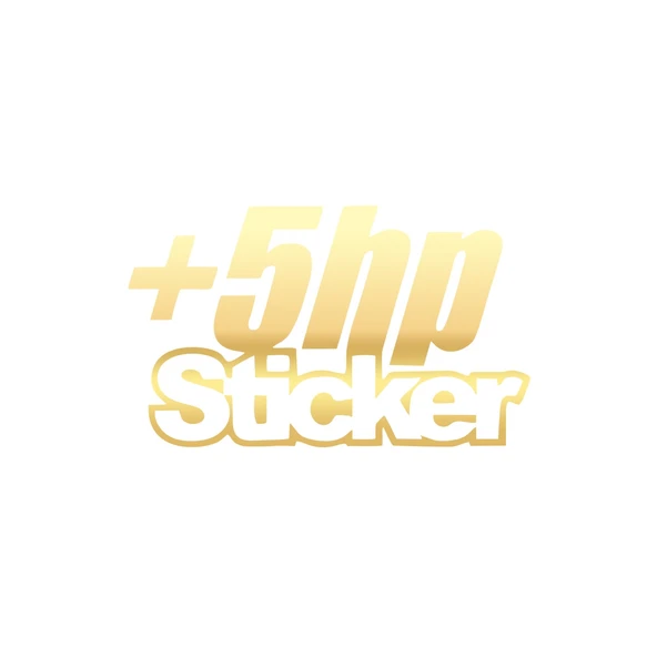 5 Hp Sticker 17x17 Cm Gold ürün görseli 1
