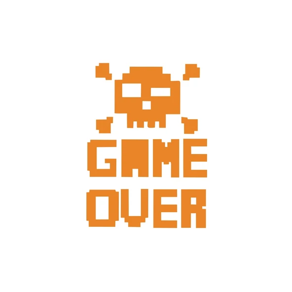 Game Over Sticker 17x17 Cm Turuncu ürün görseli 1