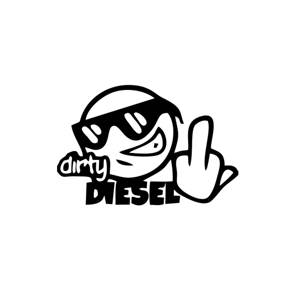 Dirty Diesel Sitcker 17x17 Cm Siyah ürün görseli 1
