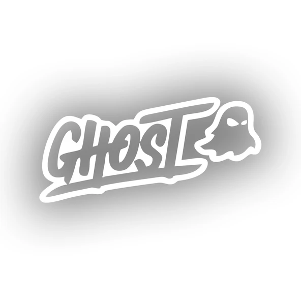 Ghost Hayalet Sticker 17x17 Cm Beyaz ürün görseli 1