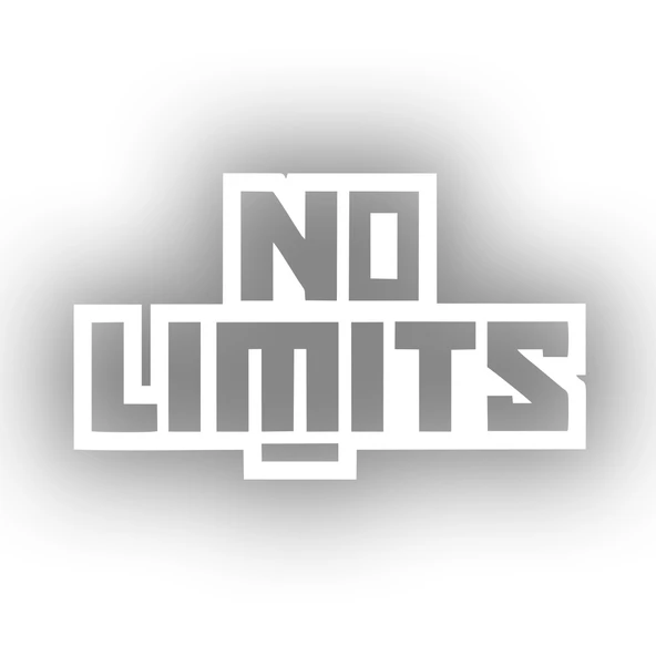 No Limit Sticker 17x17 Cm Beyaz ürün görseli 1