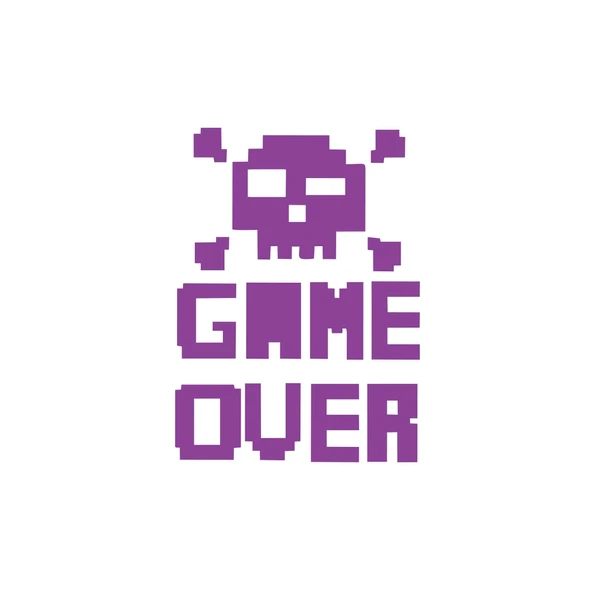 Game Over Sticker 17x17 Cm Mor ürün görseli 1