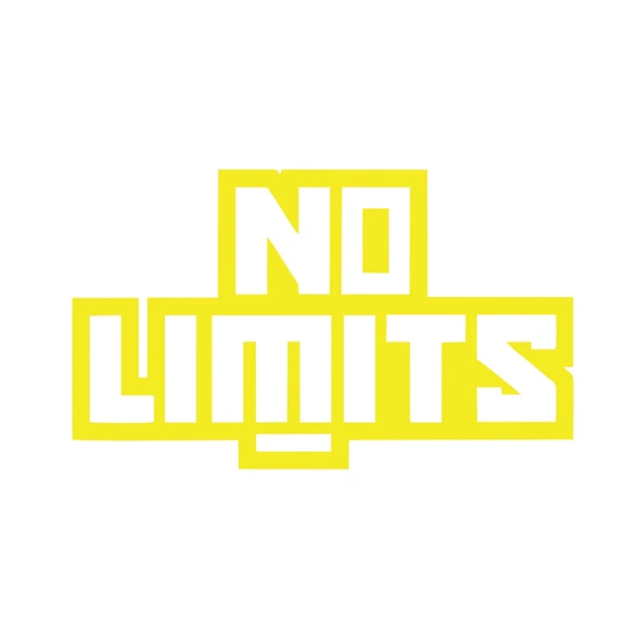 No Limit Sticker 17x17 Cm Sarı ürün görseli 1
