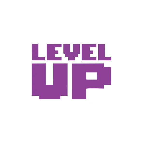 Level Up Sticker 17x17 Cm Mor ürün görseli 1