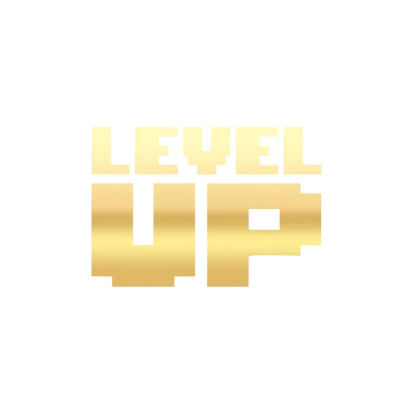 Level Up Sticker 17x17 Cm Gold ürün görseli 1