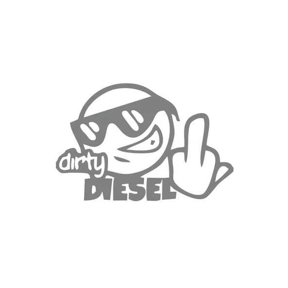 Dirty Diesel Sitcker 17x17 Cm Gri ürün görseli 1