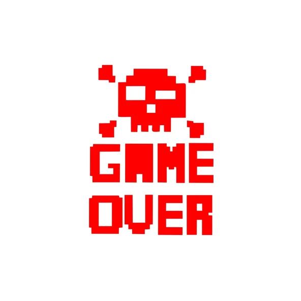 Game Over Sticker 17x17 Cm Kırmızı ürün görseli 1