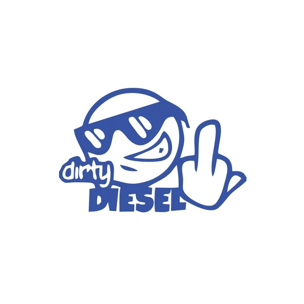 Dirty Diesel Sitcker 17x17 Cm Mavi ürün görseli 1