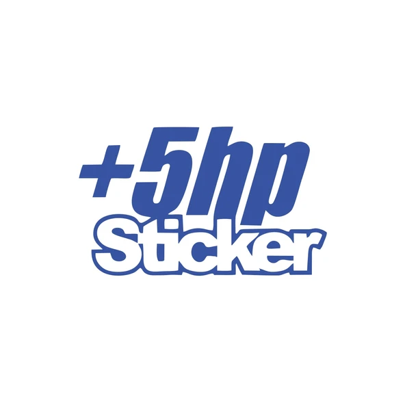 5 Hp Sticker 17x17 Cm Mavi ürün görseli 1