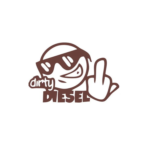 Dirty Diesel Sitcker 17x17 Cm Kahverengi ürün görseli 1