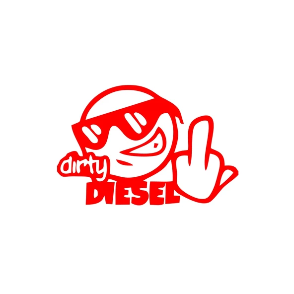 Dirty Diesel Sitcker 17x17 Cm Kırmızı ürün görseli 1