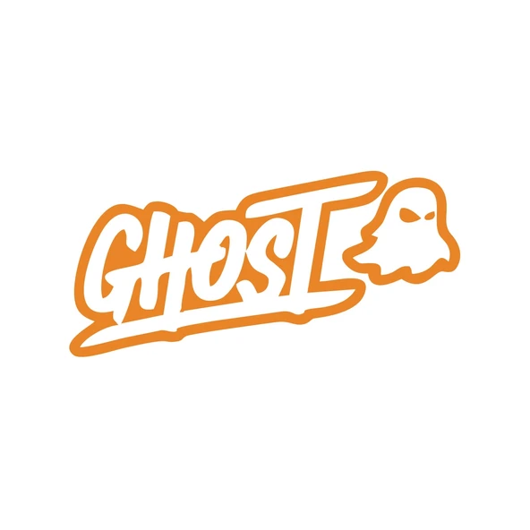Ghost Hayalet Sticker 17x17 Cm Turuncu ürün görseli 1