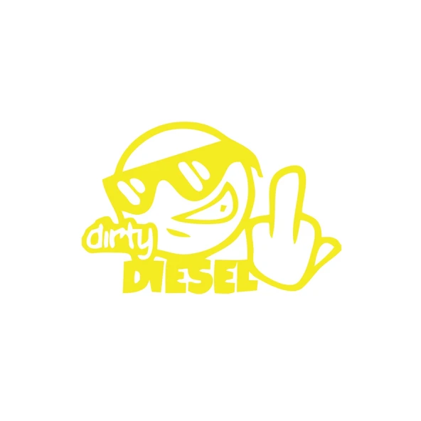Dirty Diesel Sitcker 17x17 Cm Sarı ürün görseli 1