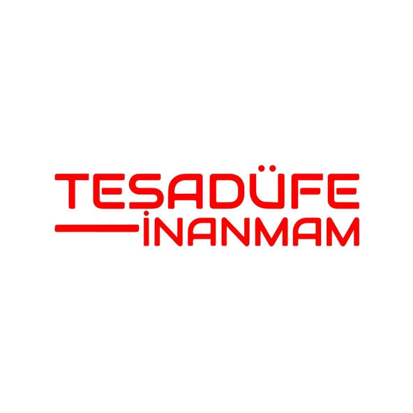 Tesadüfe İnanmam Sticker 17x17 Cm Kırmızı ürün görseli 1