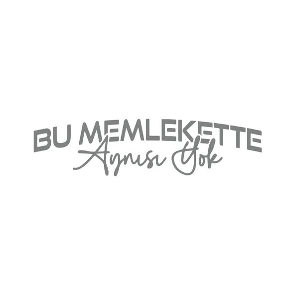 Bu Memlekette Aynısından Yok Sticker 17x17 Cm Gri ürün görseli 1
