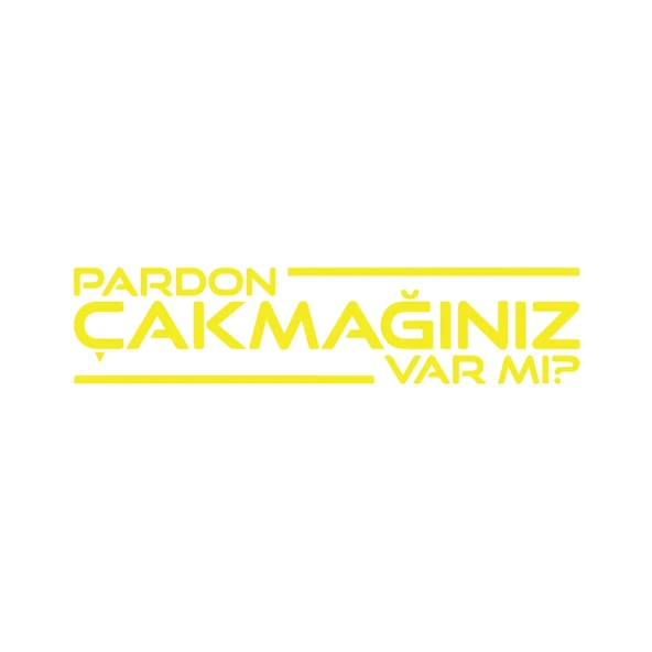 Pardon Çakmağınız var mı Sticker 17x17 Cm Sarı ürün görseli 1