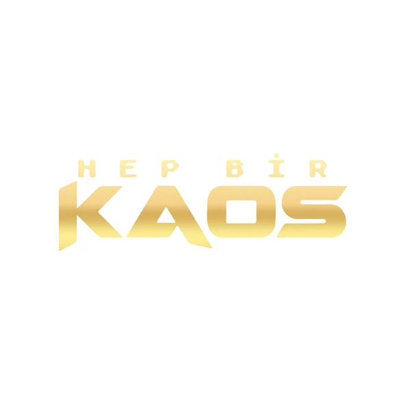 Hep Bir Kaos Sticker 17x17 Cm Gold ürün görseli 1