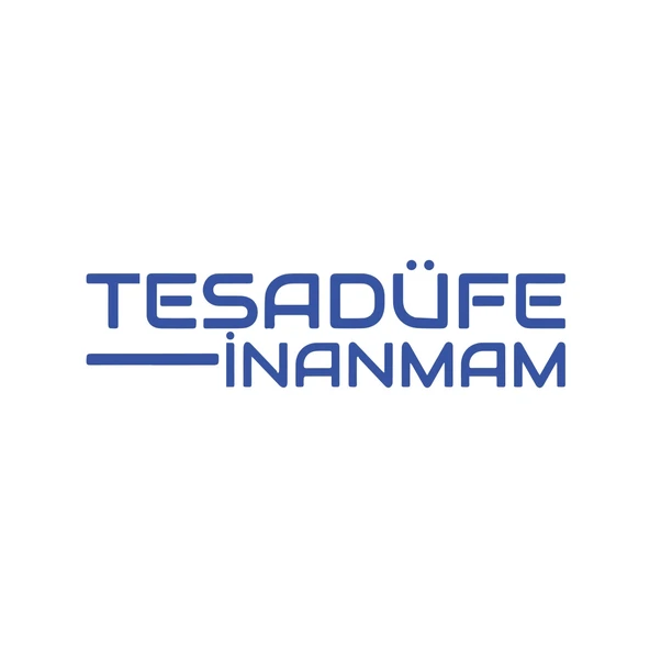 Tesadüfe İnanmam Sticker 17x17 Cm Mavi ürün görseli 1