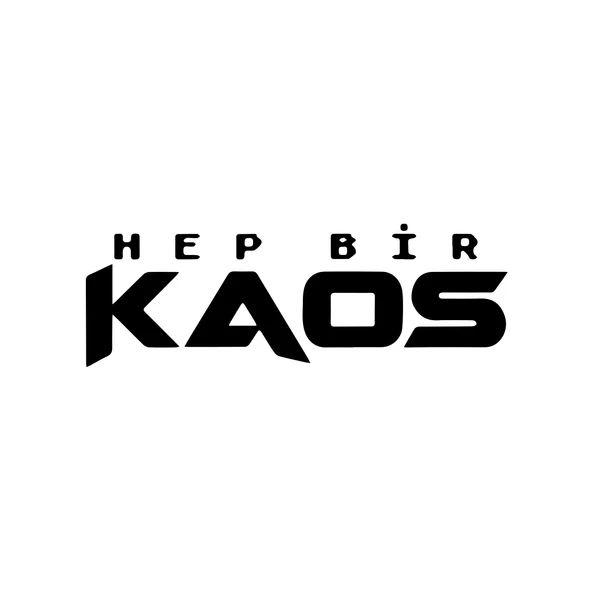 Hep Bir Kaos Sticker 17x17 Cm Siyah ürün görseli 1