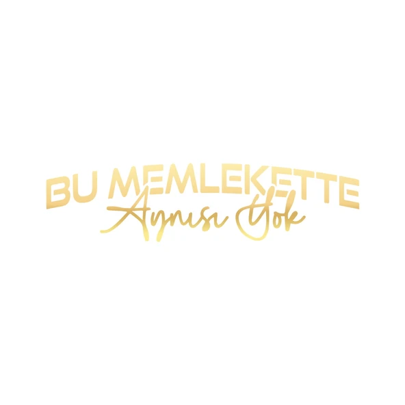 Bu Memlekette Aynısından Yok Sticker 17x17 Cm Gold ürün görseli 1