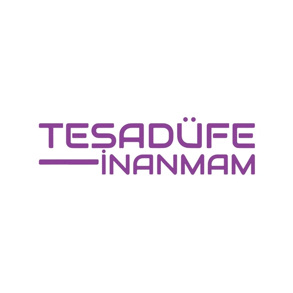 Tesadüfe İnanmam Sticker 17x17 Cm Mor ürün görseli 1