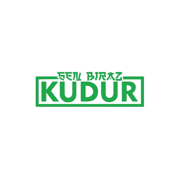 Sen Biraz Kudur Sticker 17x17 Cm Yeşil ürün görseli 1