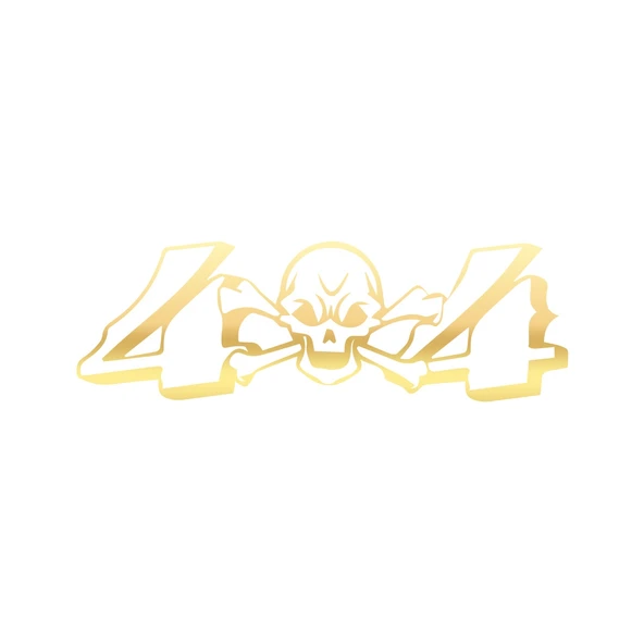 4x4 Kurukafa Sticker 17x17 Cm Gold ürün görseli 1