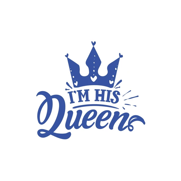 İm His Queen Sticker 17x17 Cm Mavi ürün görseli 1