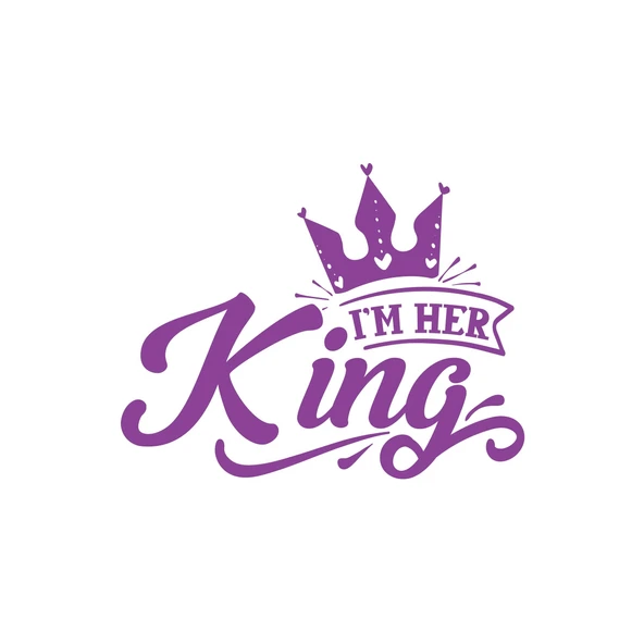 İm Her King Sticker 17x17 Cm Mor ürün görseli 1