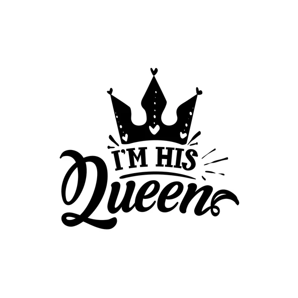 İm His Queen Sticker 17x17 Cm Siyah ürün görseli 1