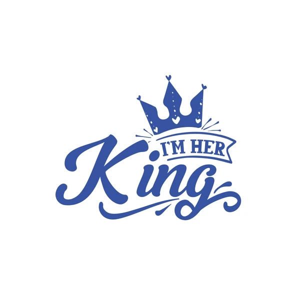 İm Her King Sticker 17x17 Cm Mavi ürün görseli 1