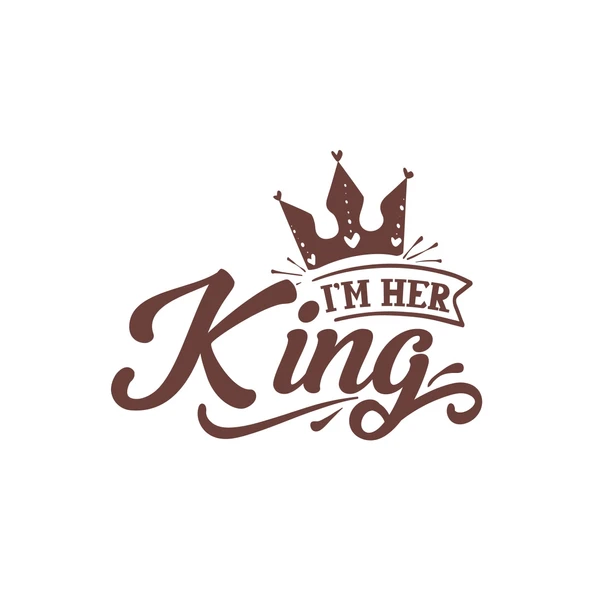 İm Her King Sticker 17x17 Cm Kahverengi ürün görseli 1