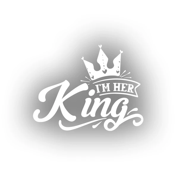 İm Her King Sticker 17x17 Cm Beyaz ürün görseli 1