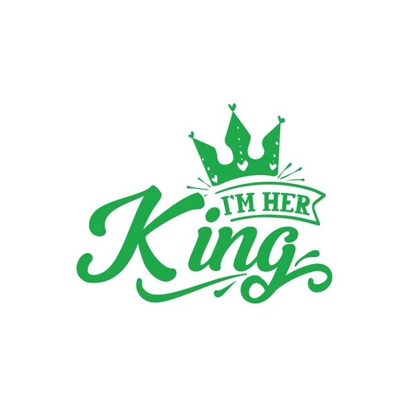 İm Her King Sticker 17x17 Cm Yeşil ürün görseli 1