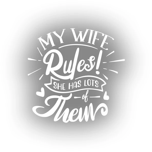 My Wife Rules Them Sticker 17x17 Cm Beyaz ürün görseli 1
