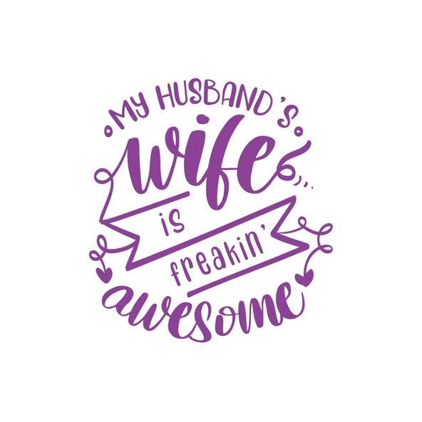 My Husband Wife Awesome Sticker 17x17 Cm Mor ürün görseli 1