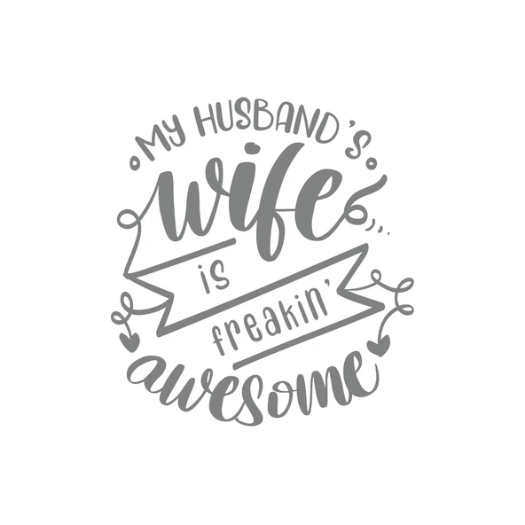 My Husband Wife Awesome Sticker 17x17 Cm Gri ürün görseli 1