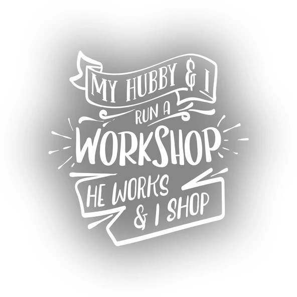 Workshhop Sticker 17x17 Cm Beyaz ürün görseli 1