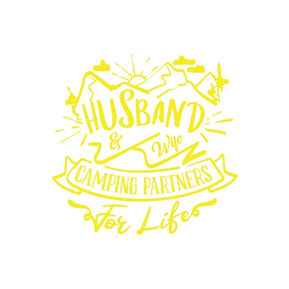 Husband Sticker 17x17 Cm Sarı ürün görseli 1
