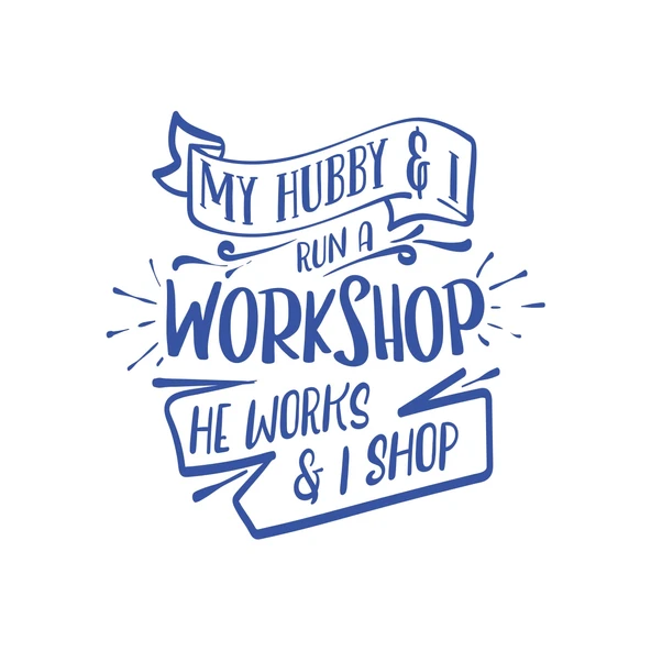 Workshhop Sticker 17x17 Cm Mavi ürün görseli 1